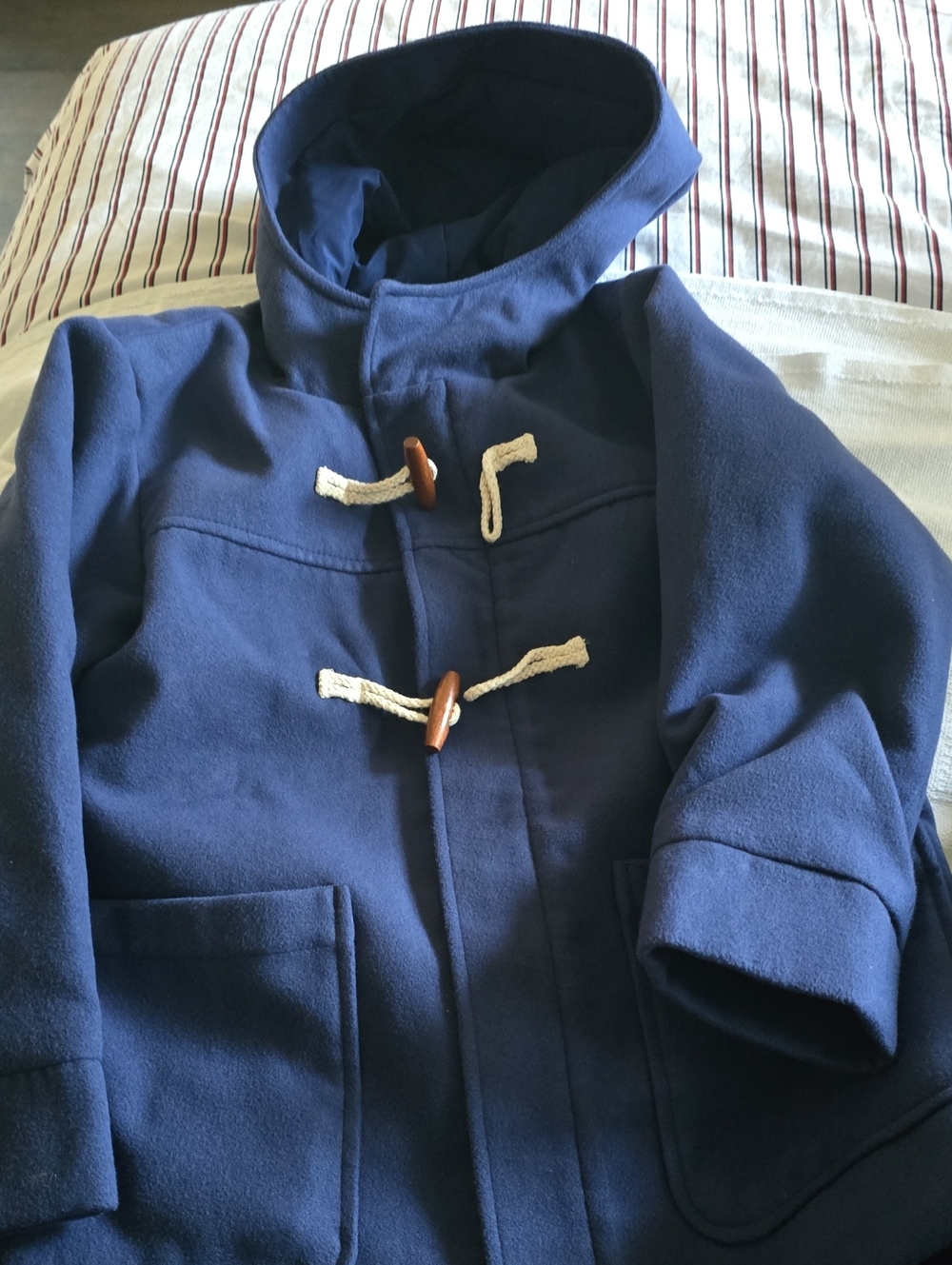 Cat & Jack Navy Hooded Toggle Pea Coat